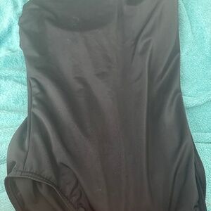 Black one piece swim suit